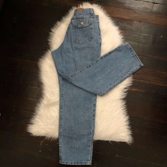 Lee Denim - 90s vintage high rise lee riders button back sz 8